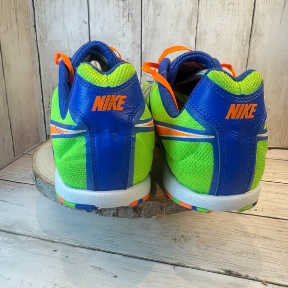 Nike Zoom Waffle XC 9 Green Blue Orange Track Running Spikes Men's Size 13 - Picture 6 of 11